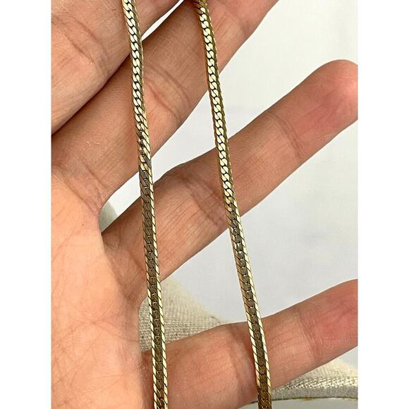VTG Gold Tone Chain Necklace 19" MCM Elegant Unsigned - Picture 12 of 14